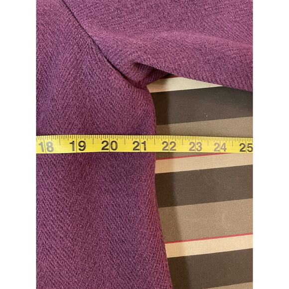 L.L. Bean Womens Wool Blend Toggle Hooded Coat Purple Size Medium - Picture 8 of 9
